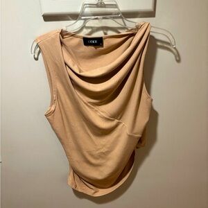 PRICE CUT Cider Tan Drape Sleeveless Top